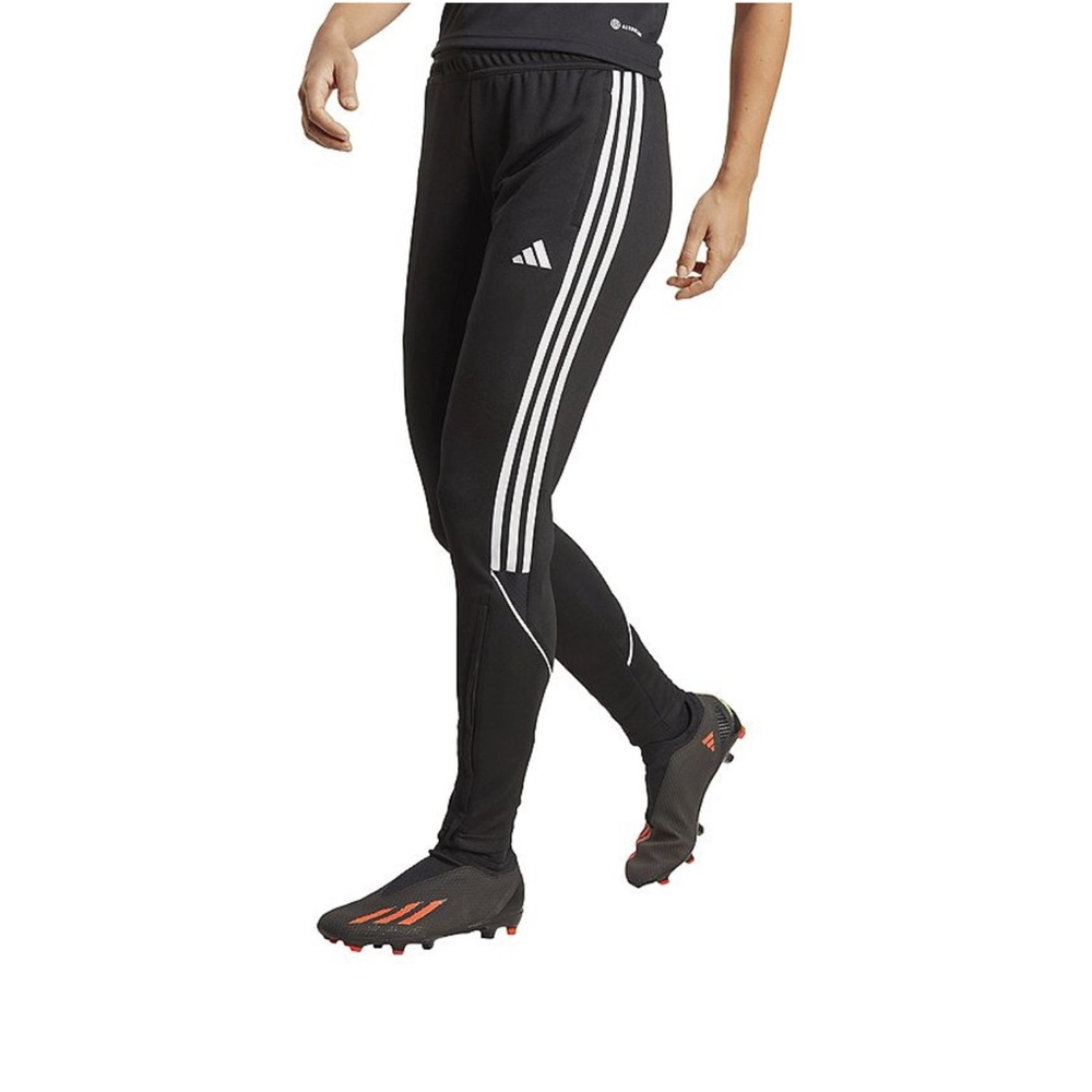 Adidas Tiro 23 Soccer/Track Black and White Pants with Tapered Fit